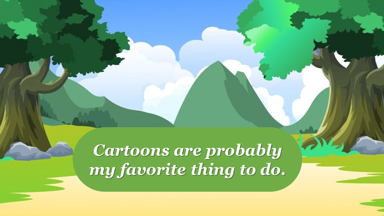 Get Cartoons Background Design For Presentation Slide