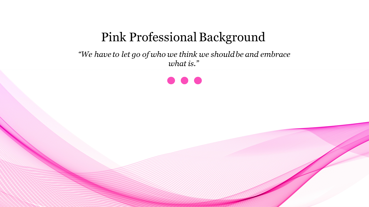 Pink Professional Background With Wave Model Design