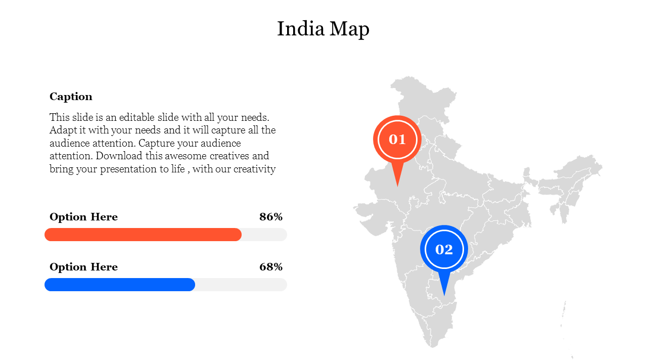 Free - Editable India Map PowerPoint Presentation Template