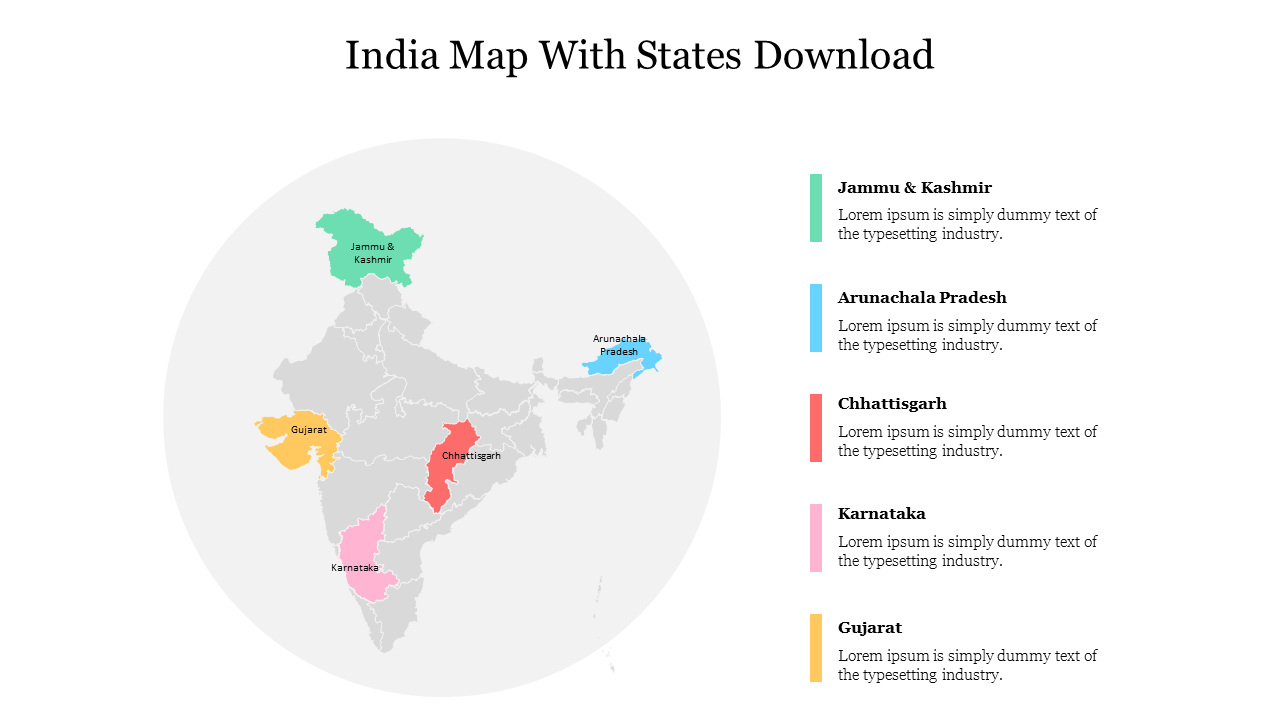 India Map With States Free Download