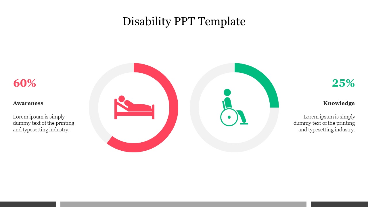 Creative Disability PPT Template Presentation Slide