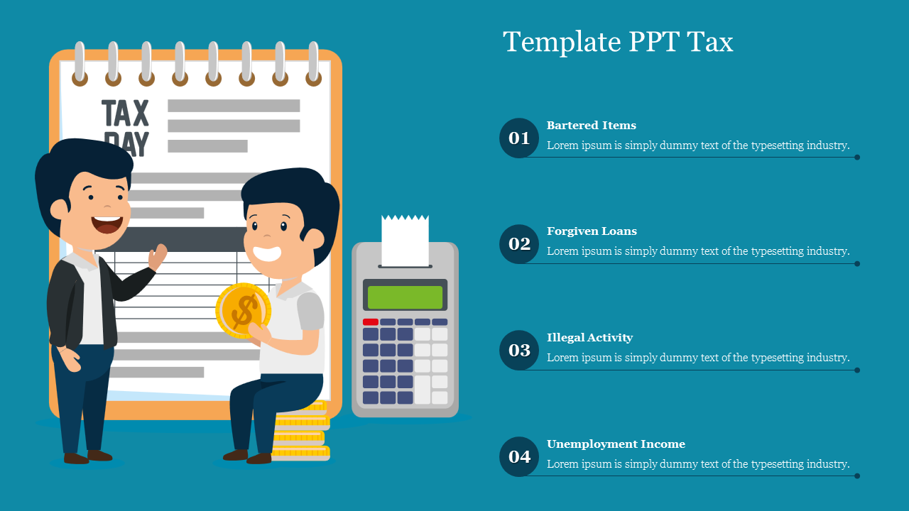 Editable Template PPT Tax Presentation Slide Design