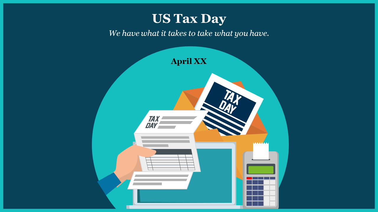 US Tax Day PowerPoint Presentation Template Slide
