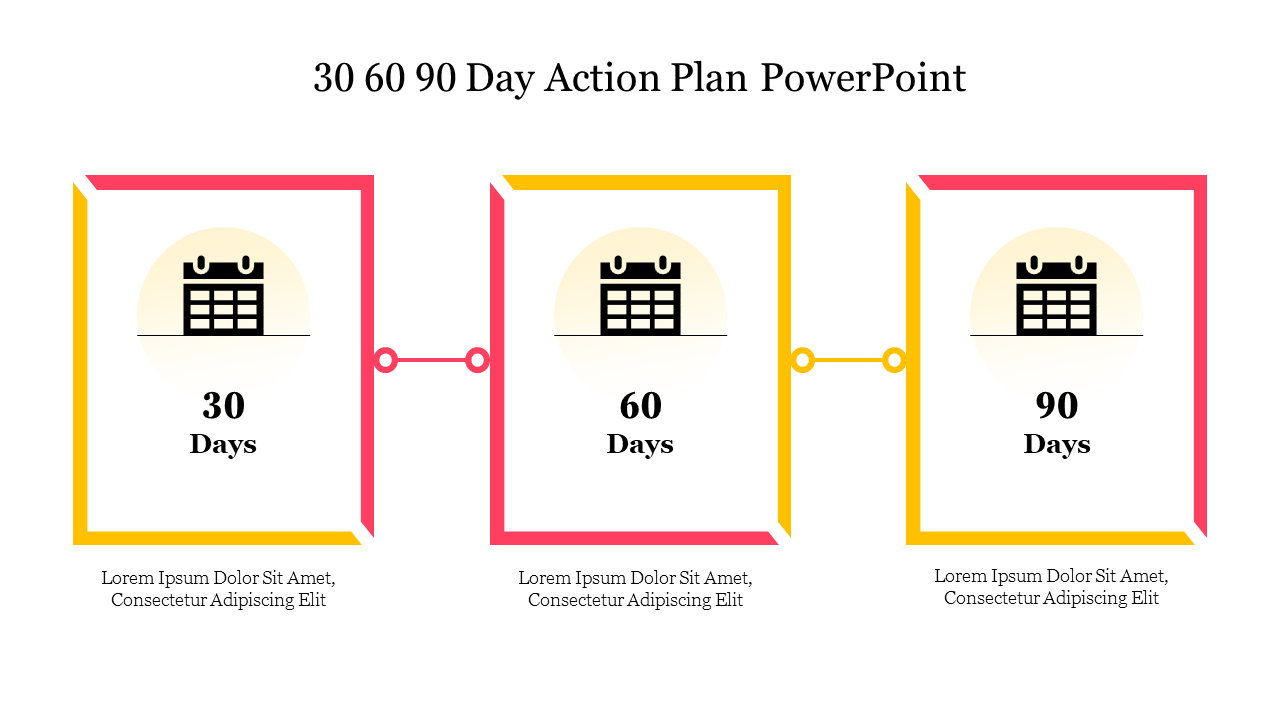Creative 30 60 90 Day Action Plan PowerPoint Presentation