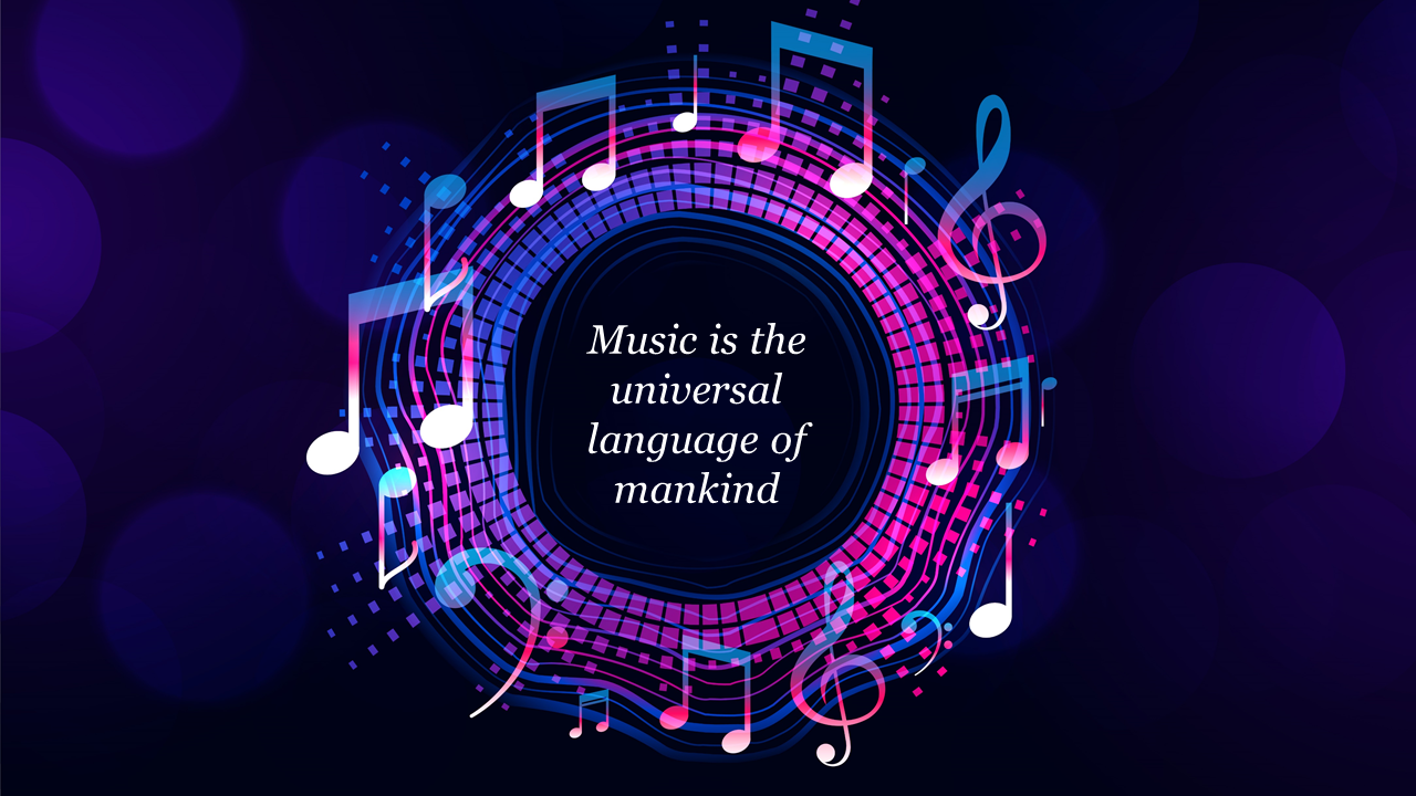 Awesome Music Notes Background For PowerPoint