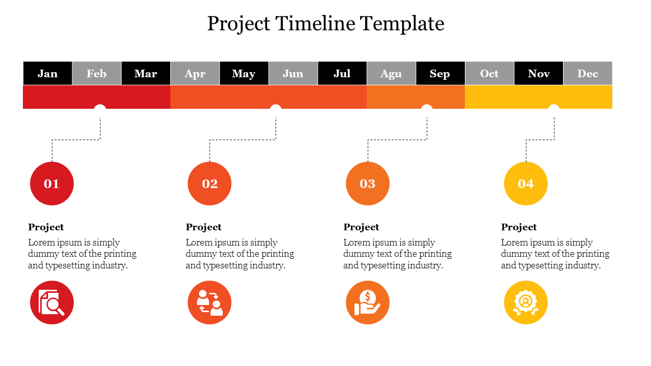 Free - Editable Project Timeline Template Presentation Slide 