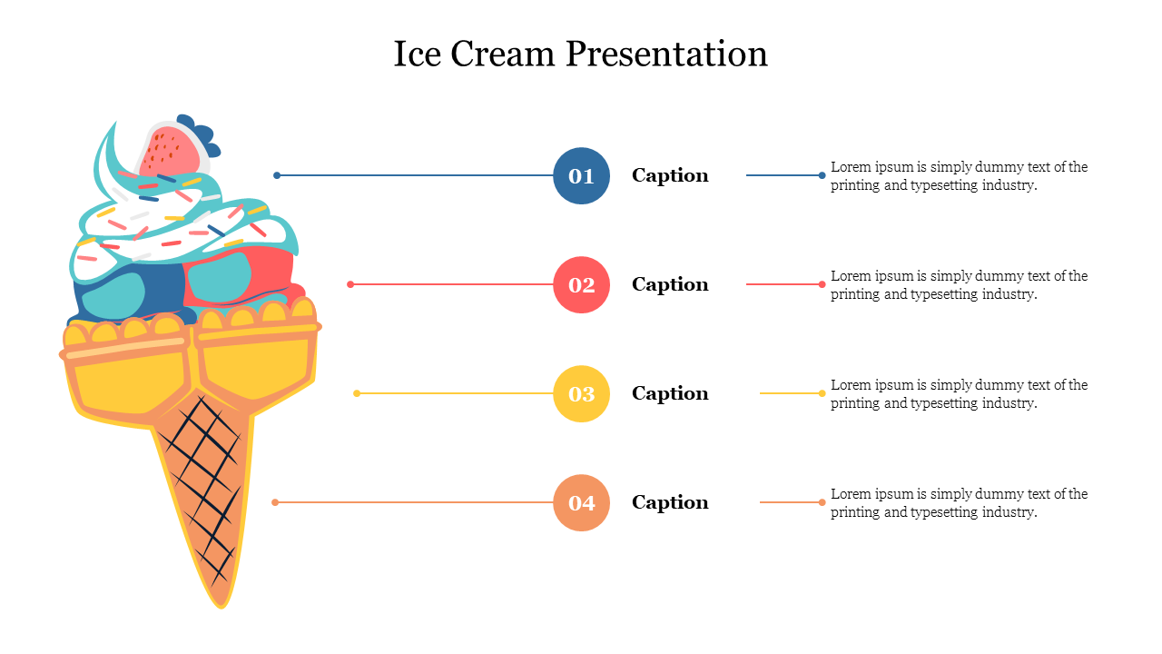 Creative Ice Cream Presentation Template Design