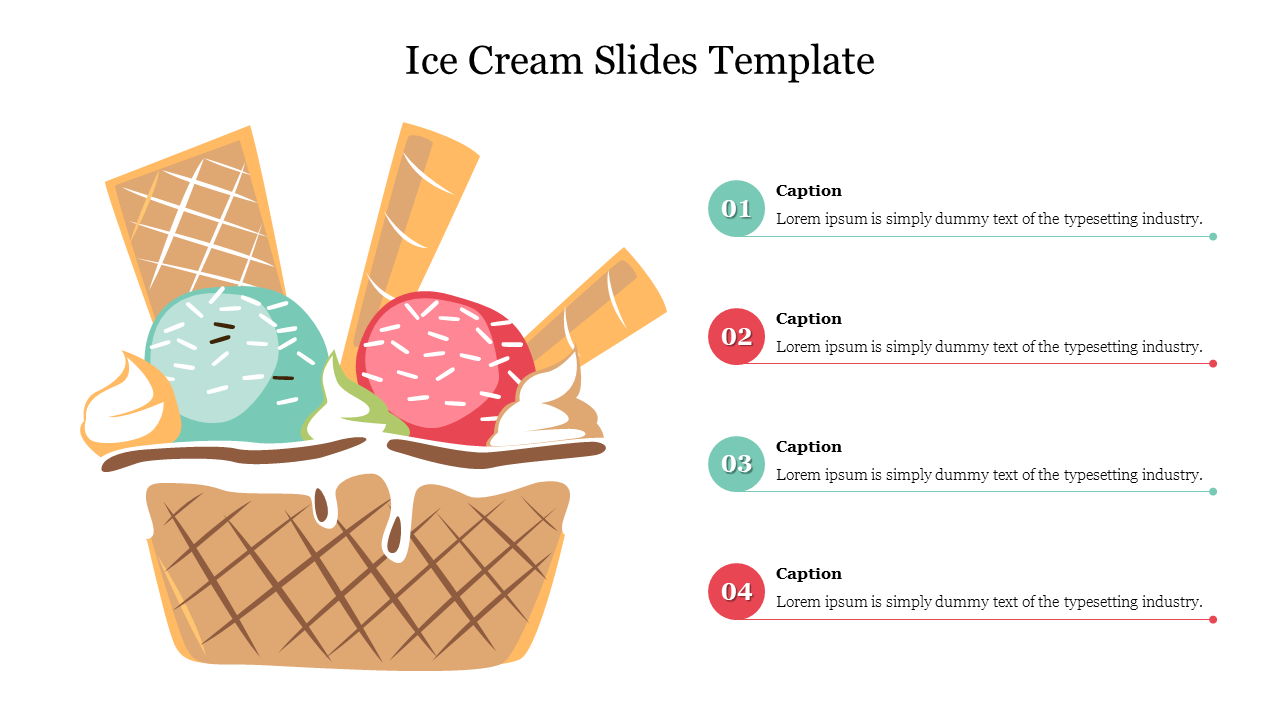 Free - Editable Ice Cream Google Slides Template Slide