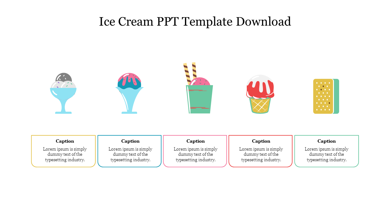 Free - Attractive Ice Cream PPT Template Download Slide