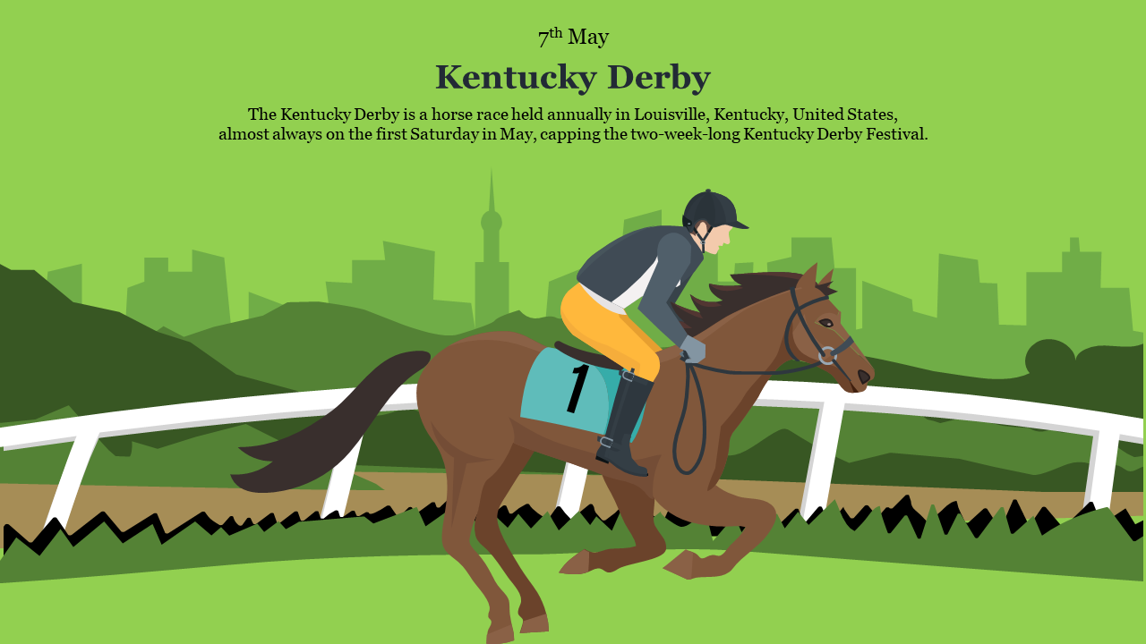 Alluring Kentucky Derby PowerPoint Template Slide