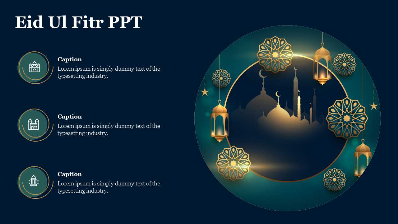 Attractive Eid Ul Fitr PPT Presentation Template Slide