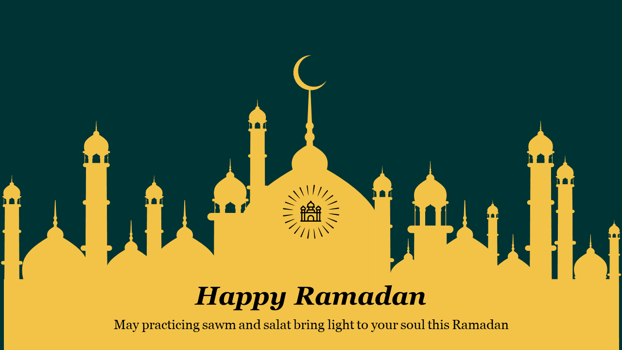 Happy Ramadan Google Slides Template Slide