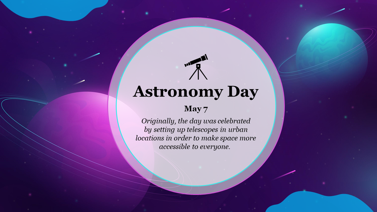 Elegant International Astronomy Day PowerPoint Template