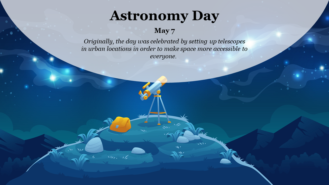 Attractive International Astronomy Day PPT Template