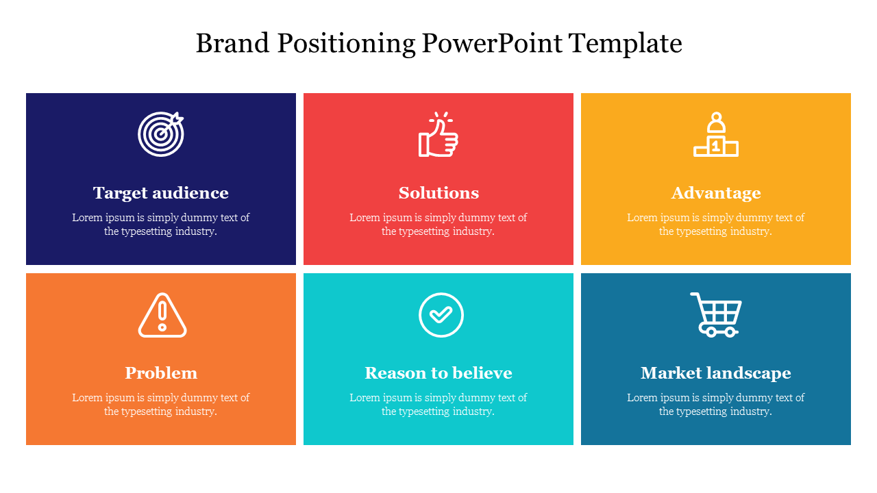 Simple Brand Positioning PowerPoint Template Slide