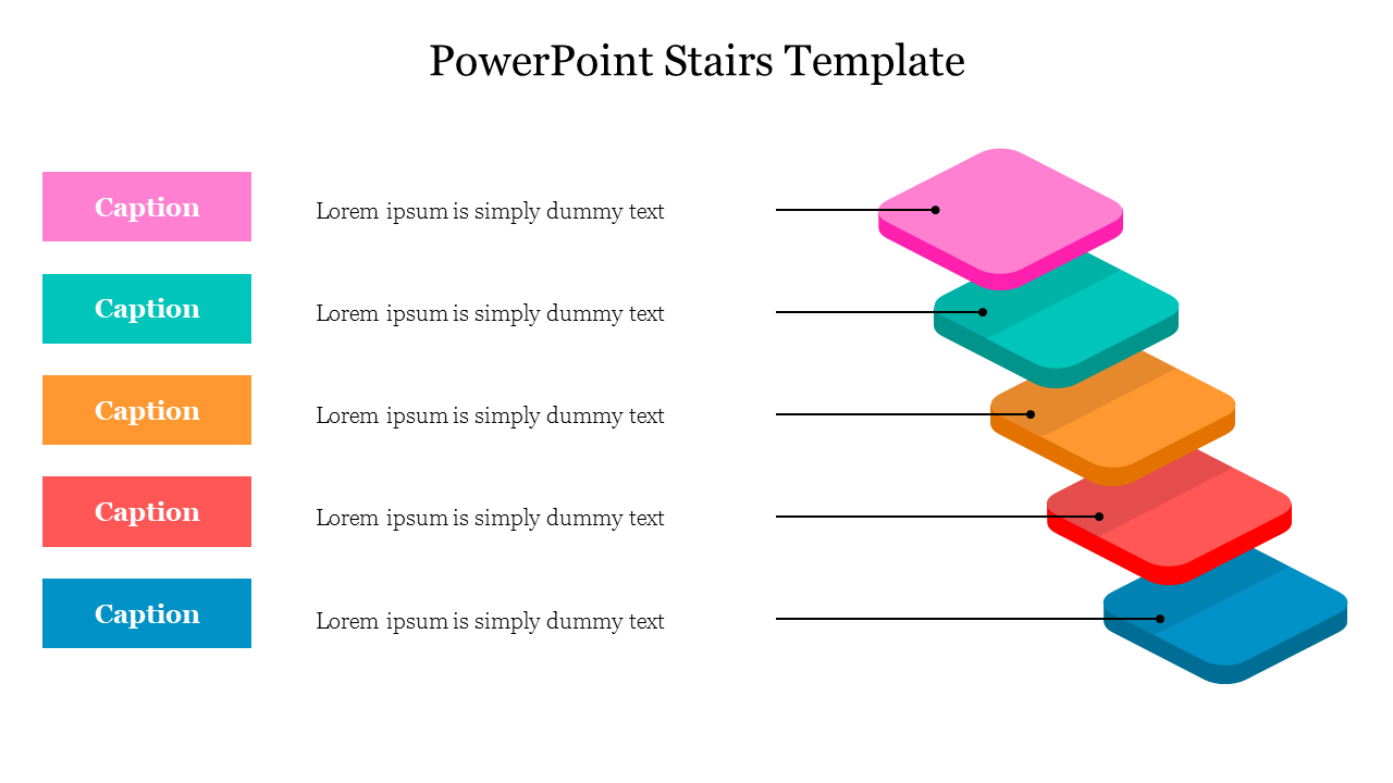 Free - Free PPT Stairs Template for Presentation and Google Slides