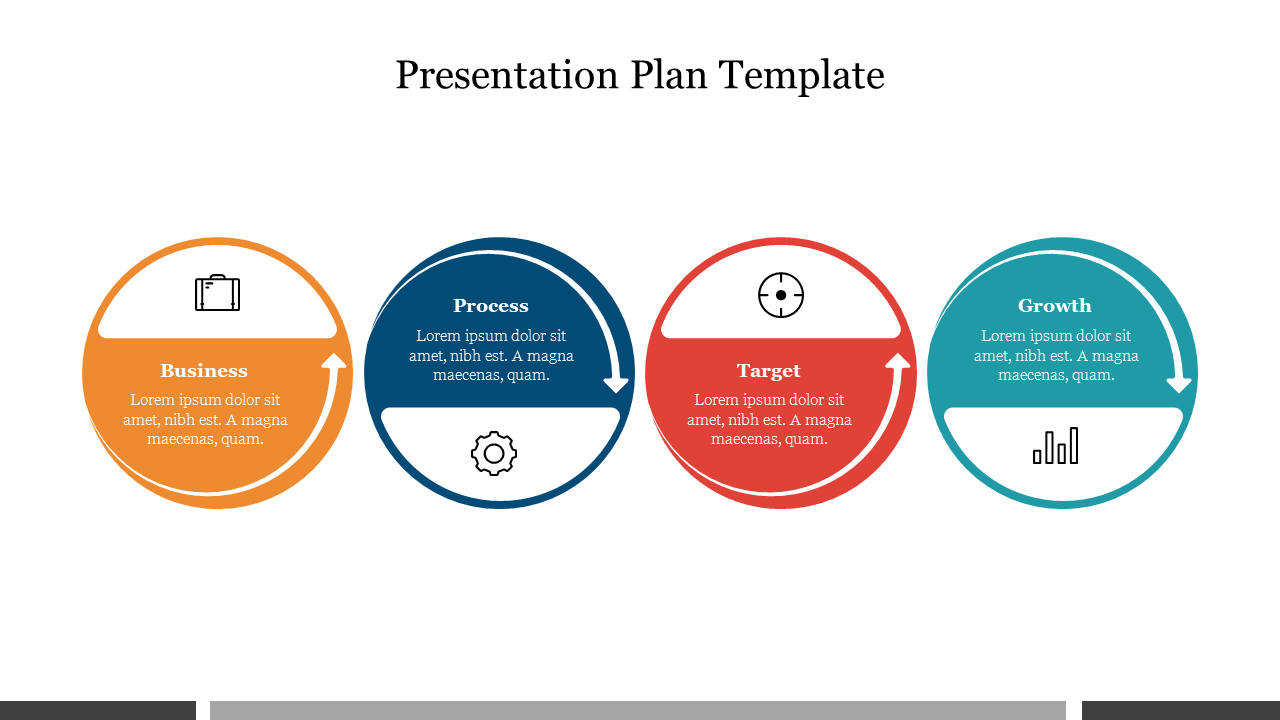 Circle Design Presentation Plan Template Slide