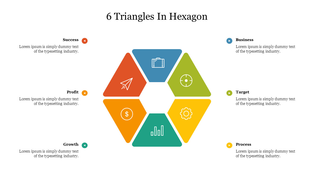 6 Triangles In Hexagon