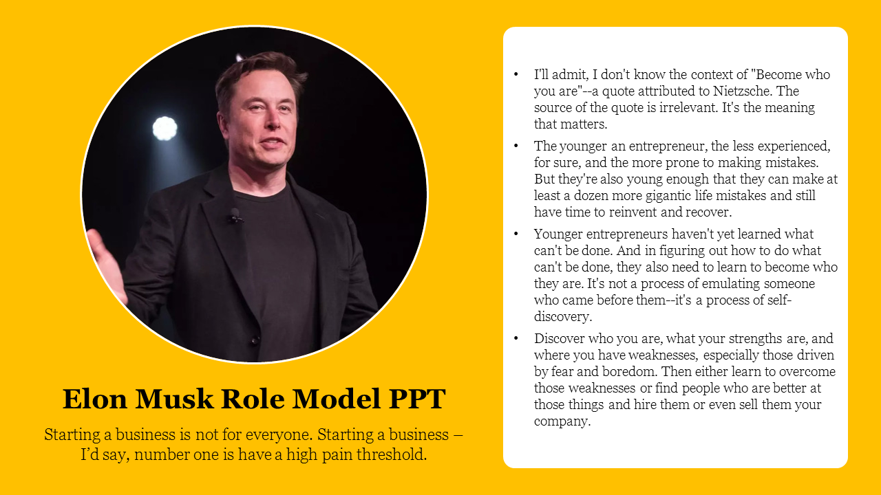 Elon Musk Role Model PPT