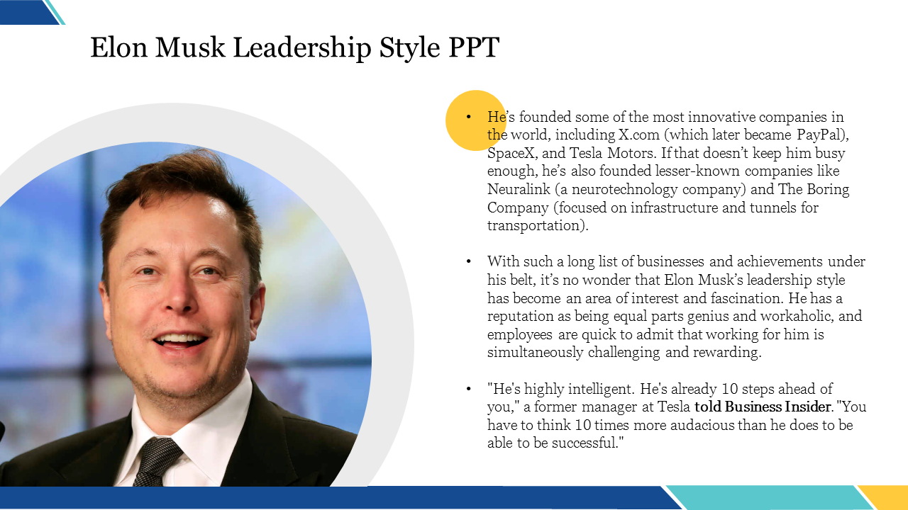 Elon Musk Leadership Style PPT