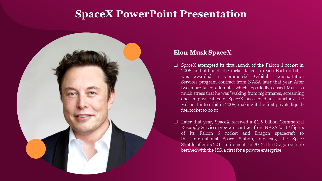 SpaceX PowerPoint Presentation