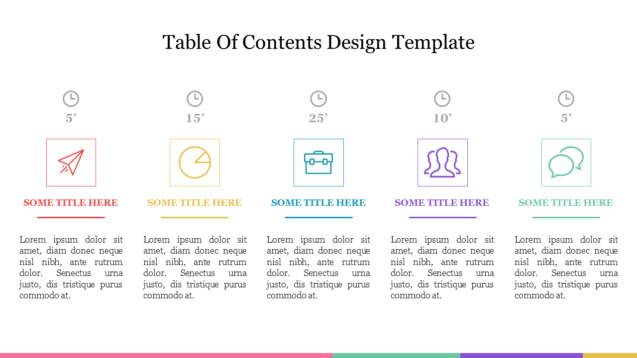 Table Of Contents Design Template