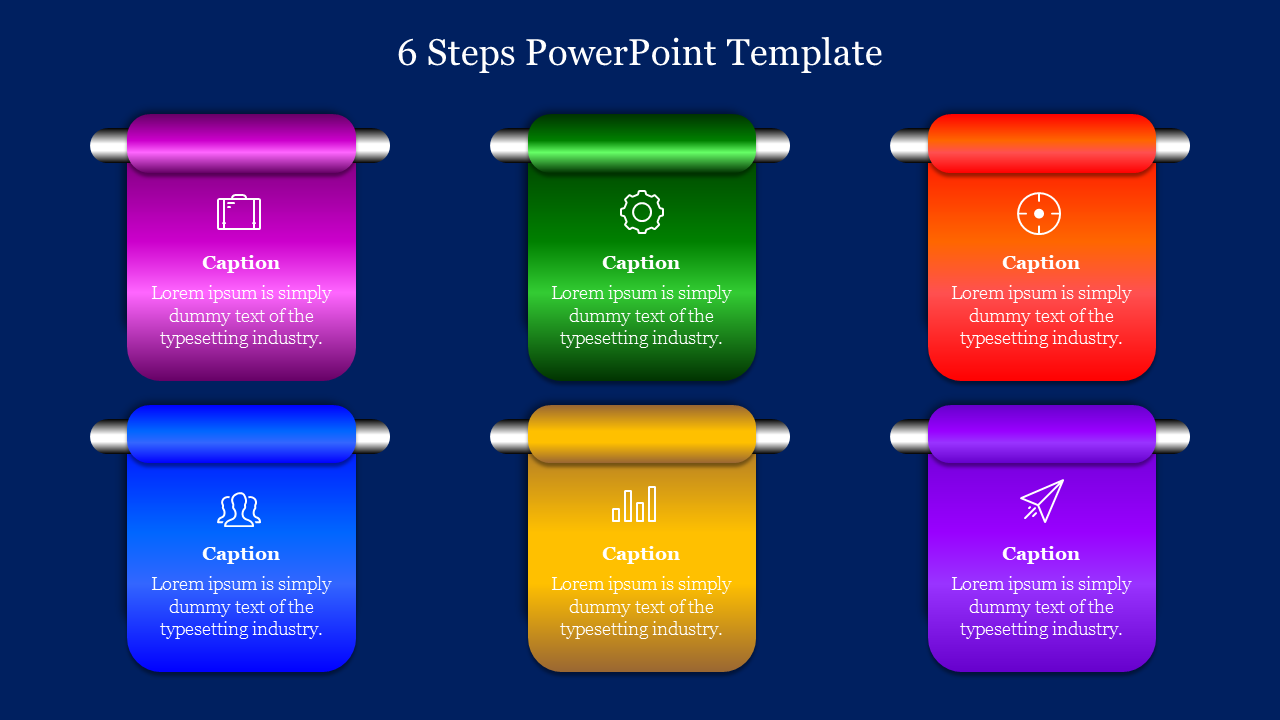 6 Steps PowerPoint Template