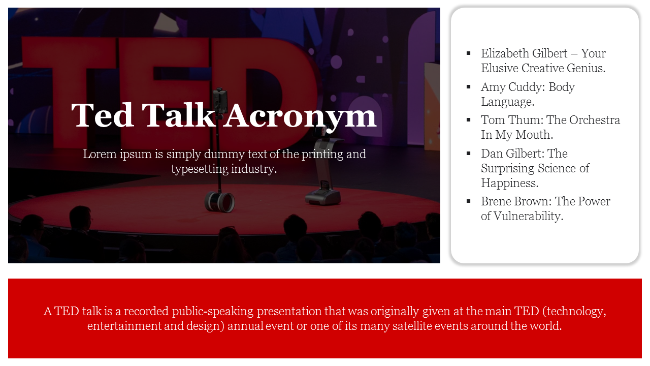 Ted Talk Acronym