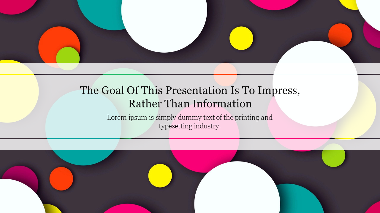Colorful Circles Background For Presentation Template