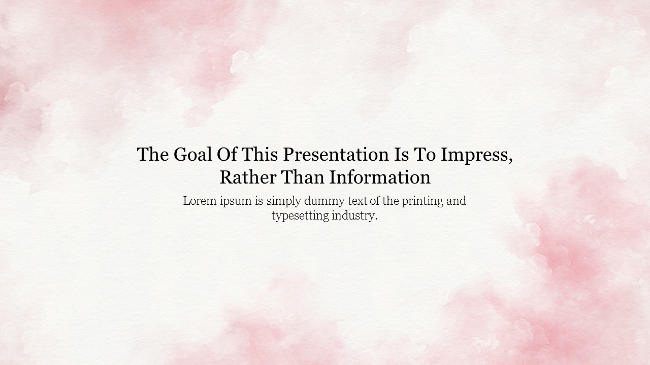 Light Pink Watercolor Background Presentation Template