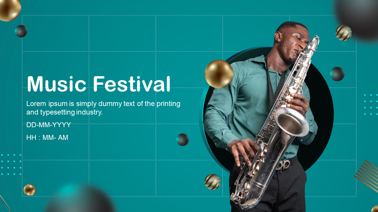 Music Festival PowerPoint Template Free
