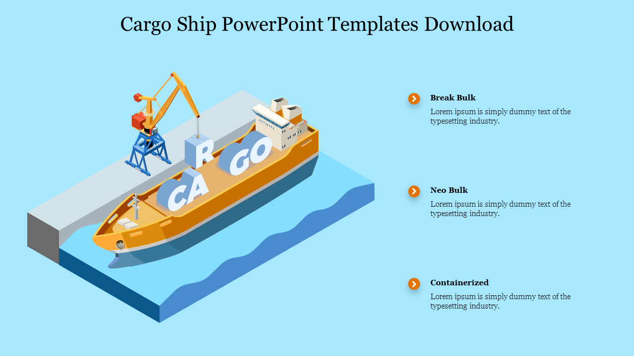 Cargo Ship PowerPoint Templates Free Download