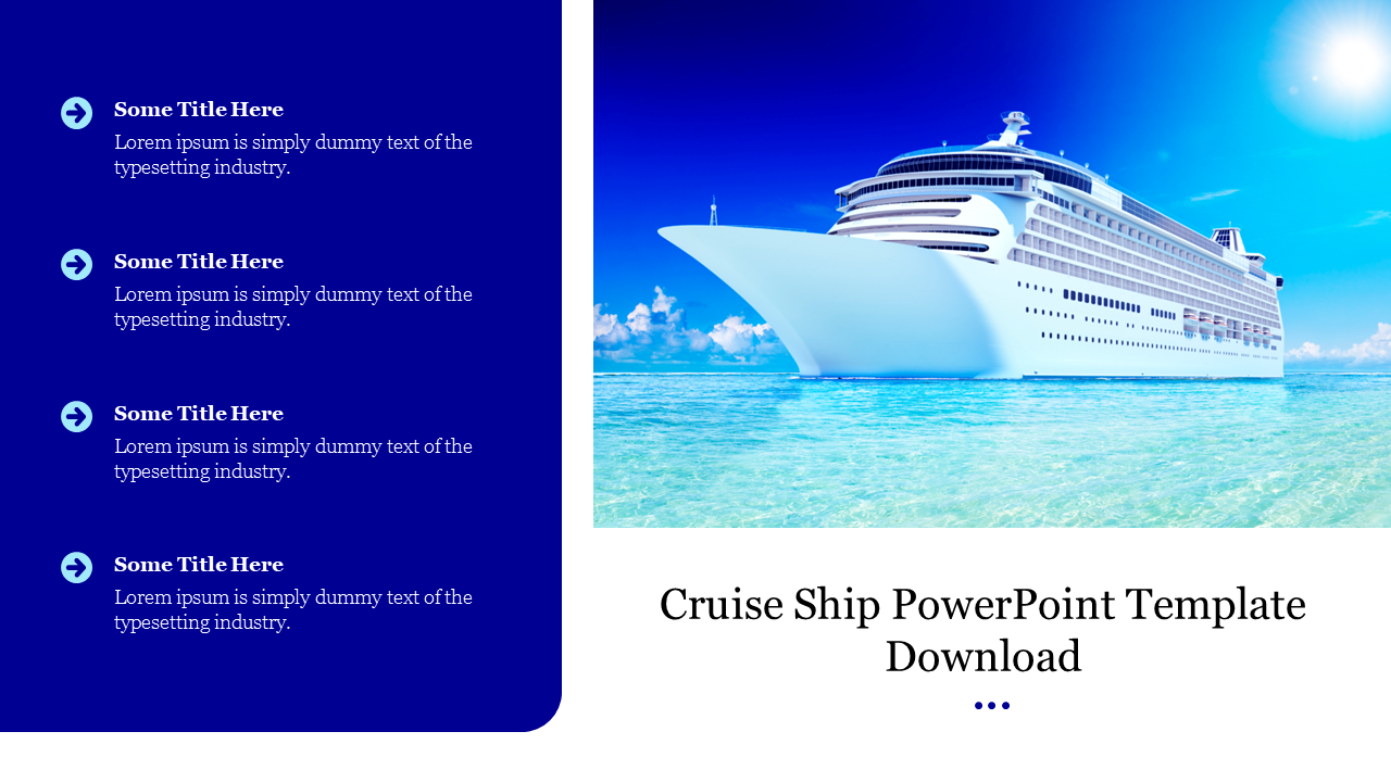 Cruise Ship PowerPoint Template Free Download