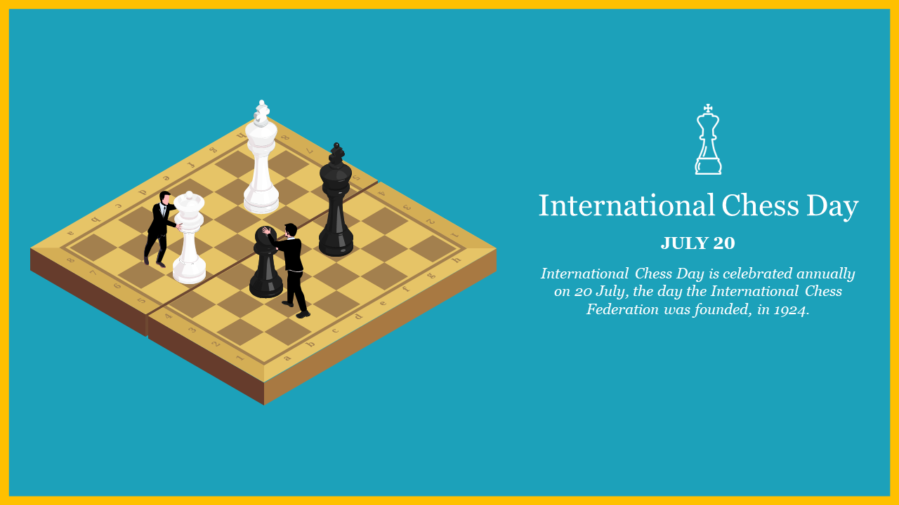 Editable International Chess Day PowerPoint Template