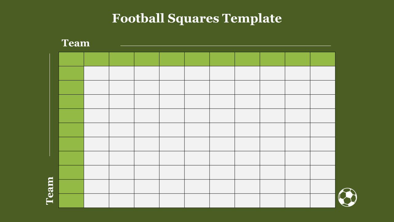 Football Squares Template