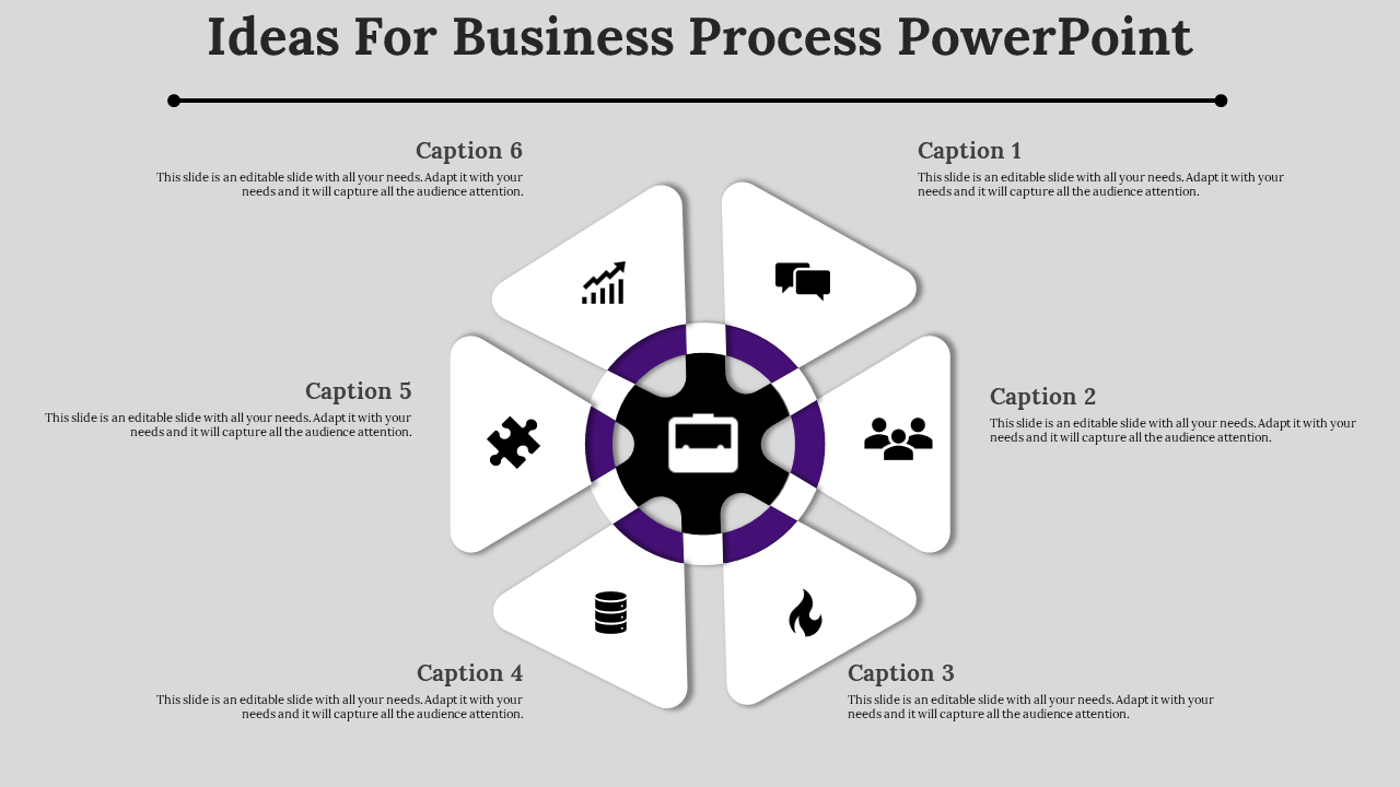 business process powerpoint-Purple