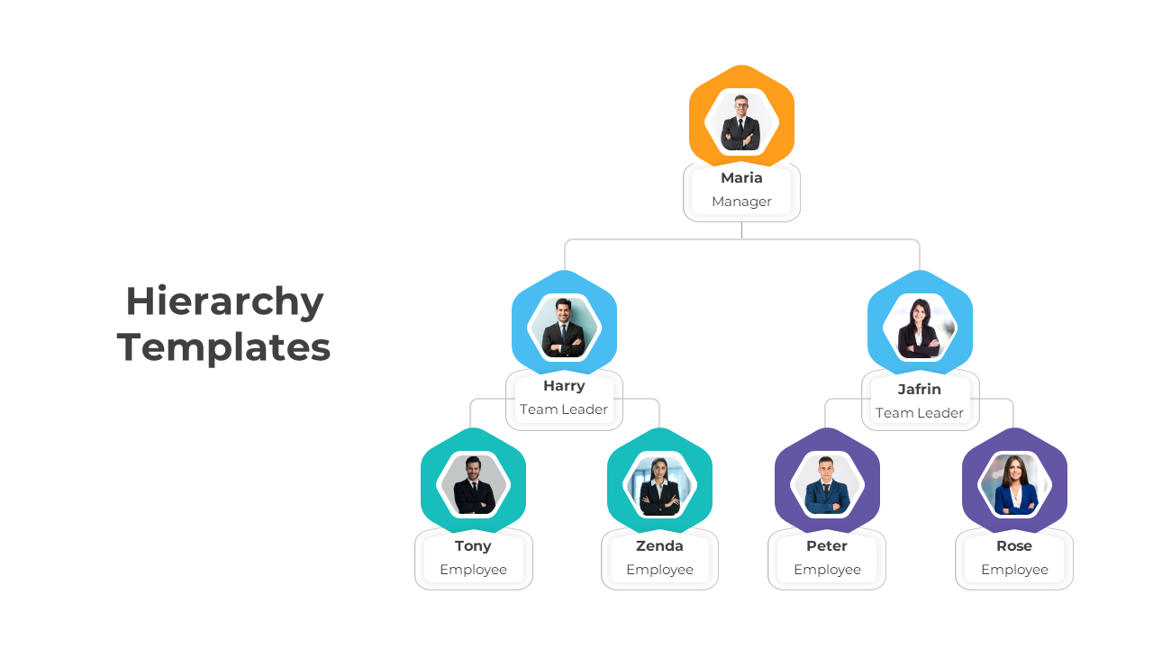 Amazing Hierarchy PowerPoint Template And Google Slides