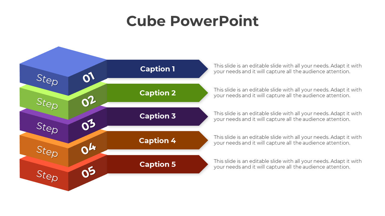 Easy To Editable Cube PowerPoint And Google Slides Template