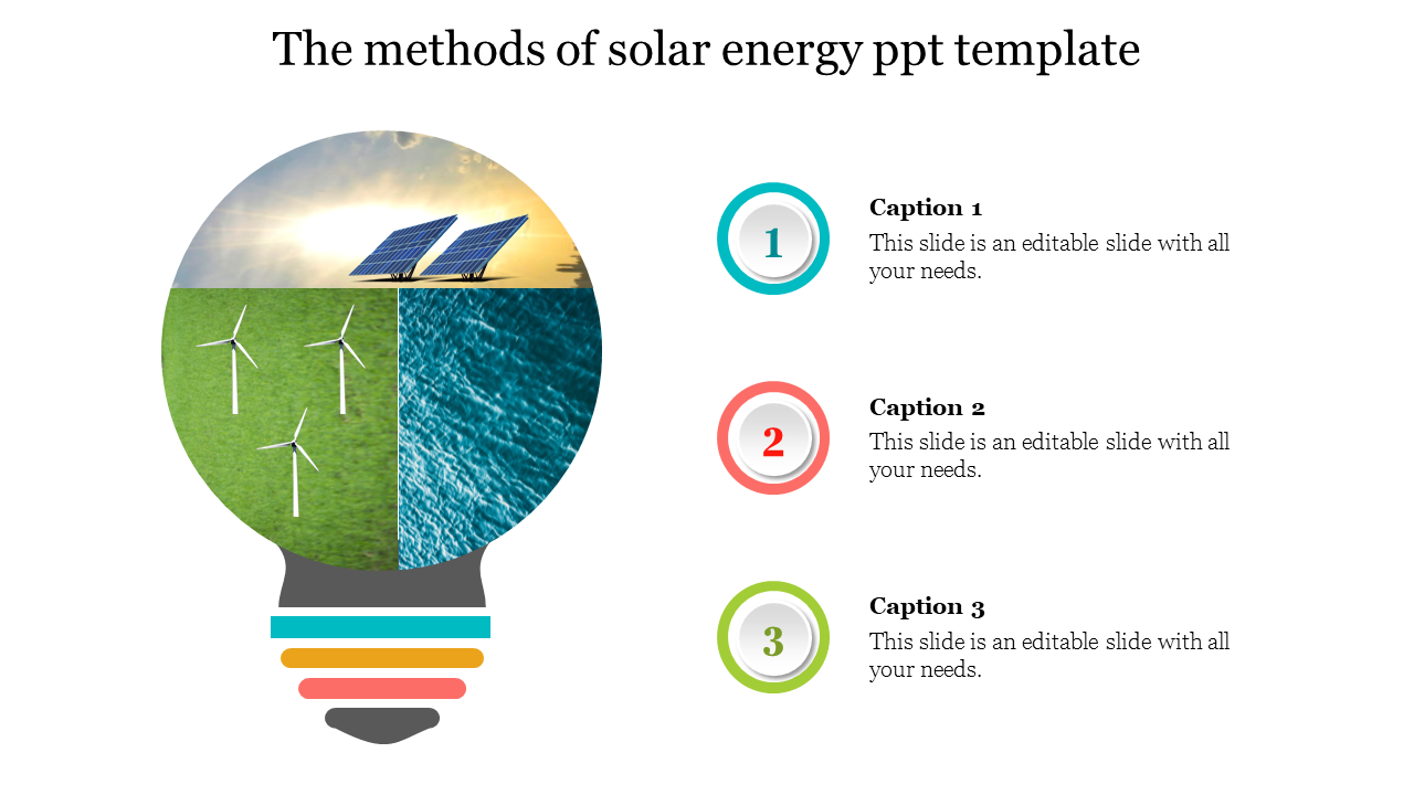 The Methods Of Solar Energy Ppt Template Slideegg
