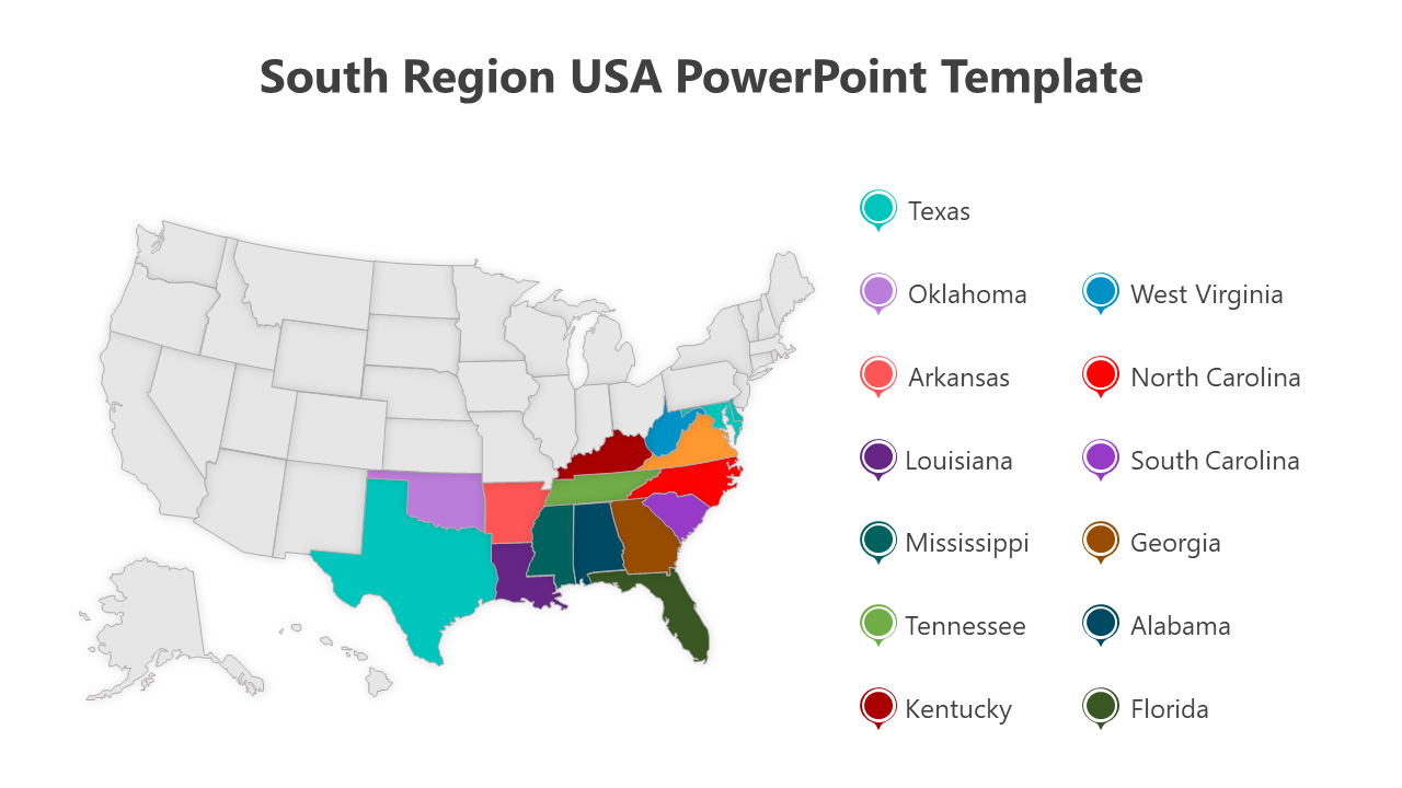 Creative USA Map PowerPoint And Google Slides Template