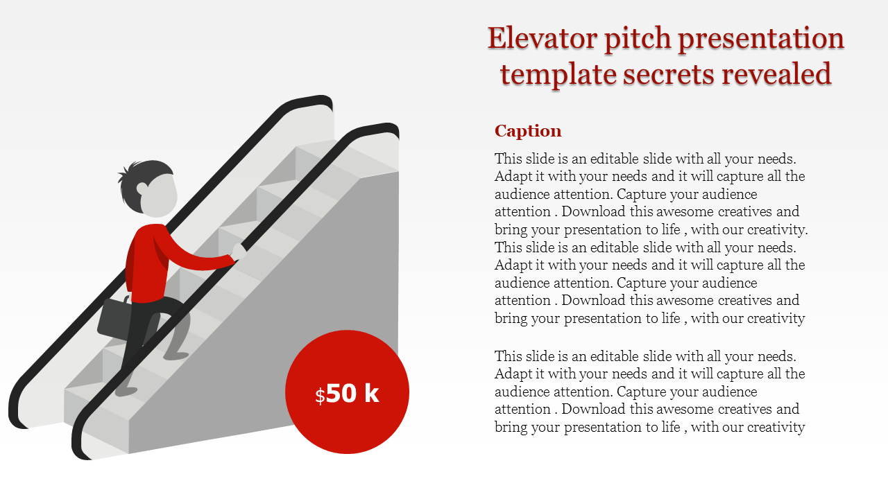 Elevator Pitch Presentation Template Vertical Model Slideegg