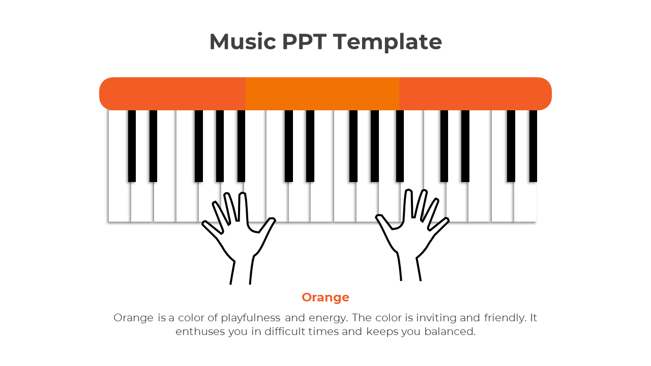 Music PPT Template-Orange