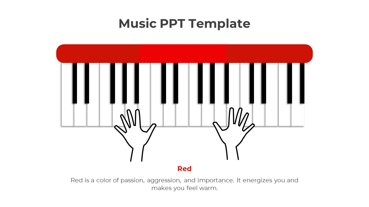 Music PPT Template-Red
