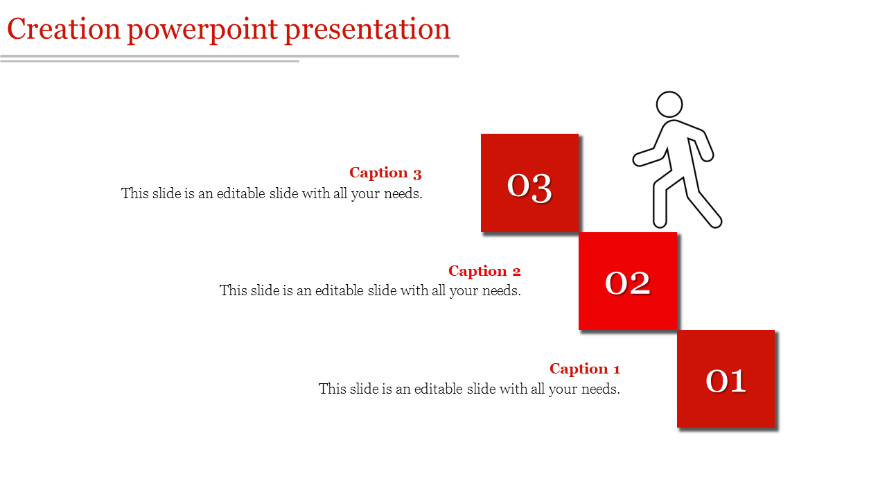 Business growth illustration showing numbered red blocks in a staircase formation with a person icon.