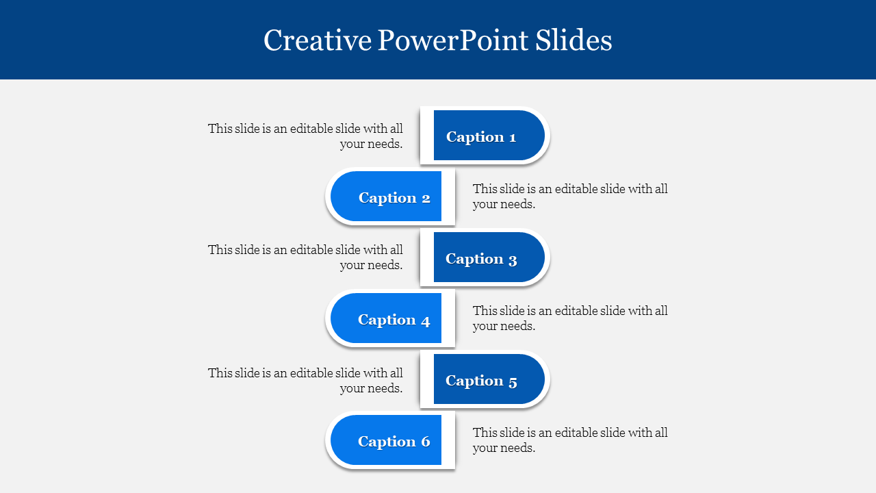 A Six Noded Creative PowerPoint And Google Slides Template