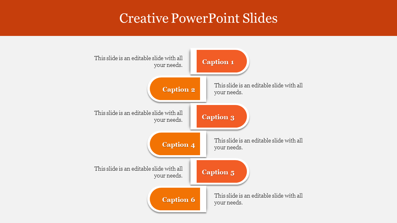 Step-by-step layout with six rounded rectangular captions in orange and white, connected to explanatory text.