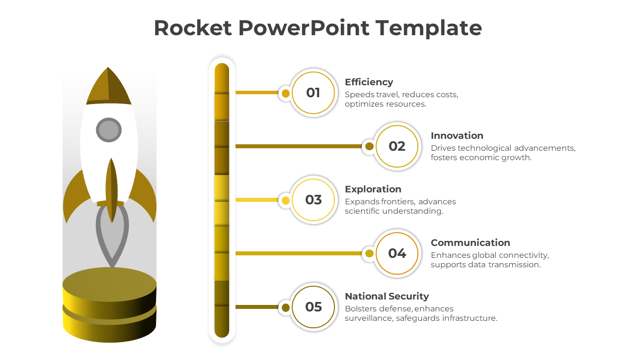 Simple Rocket Design PowerPoint And Google Slides Template