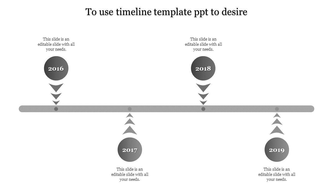 Innovative PowerPoint Timeline Ideas In Grey Color