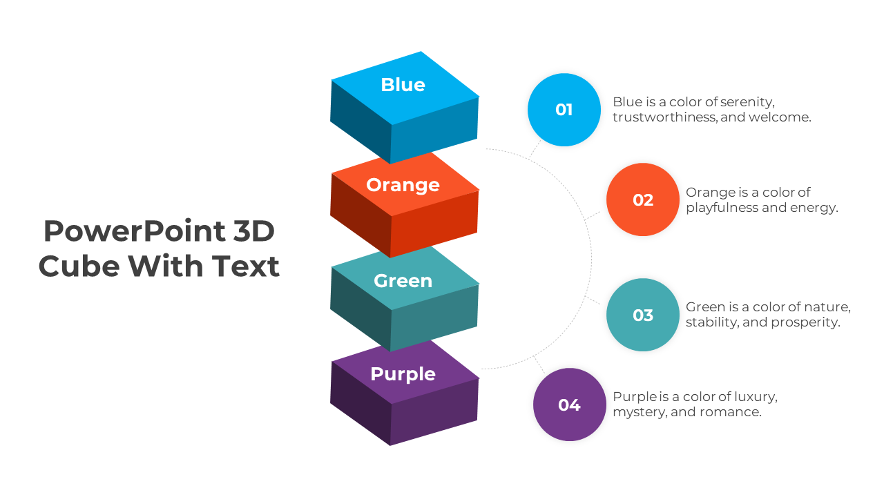 PowerPoint 3D Cube With Text