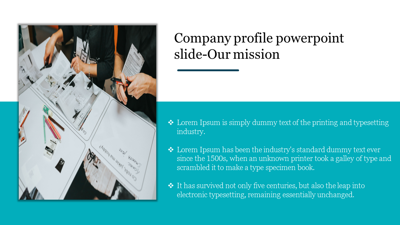 Best Company Profile PowerPoint Slide - Our Mission